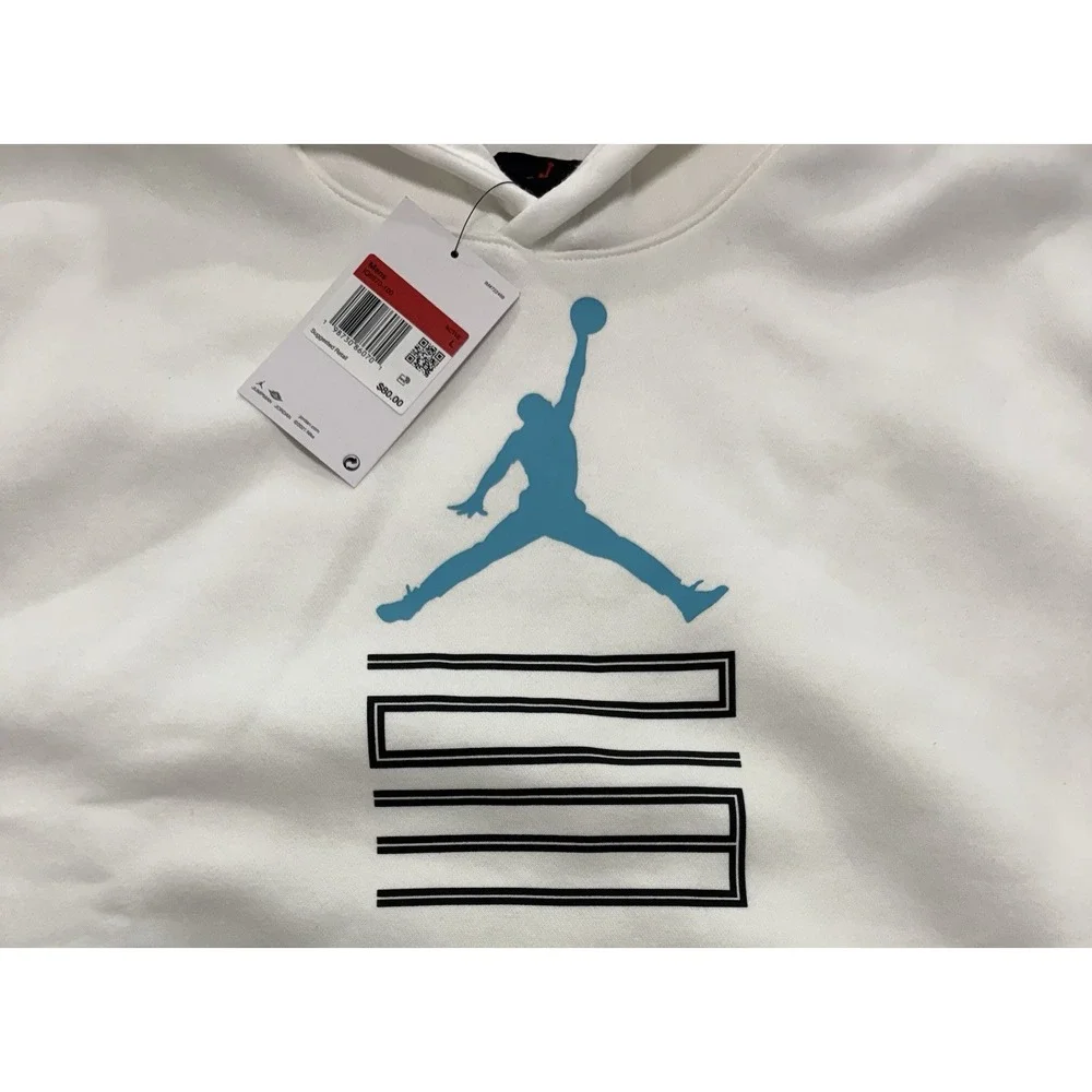 Nike Air Jordan AJ11 Gamma Fleece Hoodie White IQ6970-100 Mens Size Large NEW